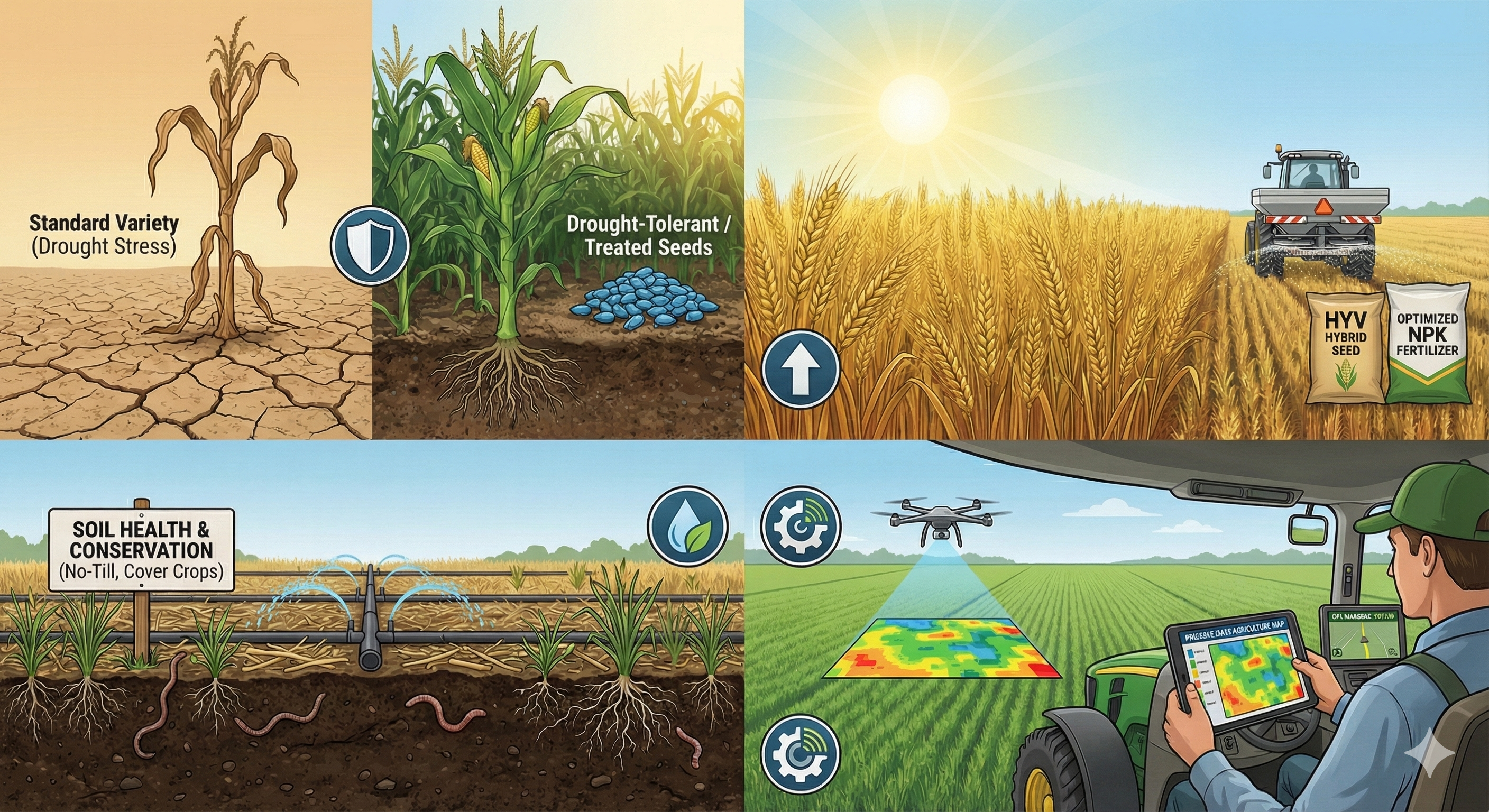 Quantify uncertainty in crop production